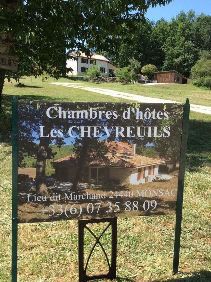 Bed and Breakfast Les Chevreuils Monsac Экстерьер фото